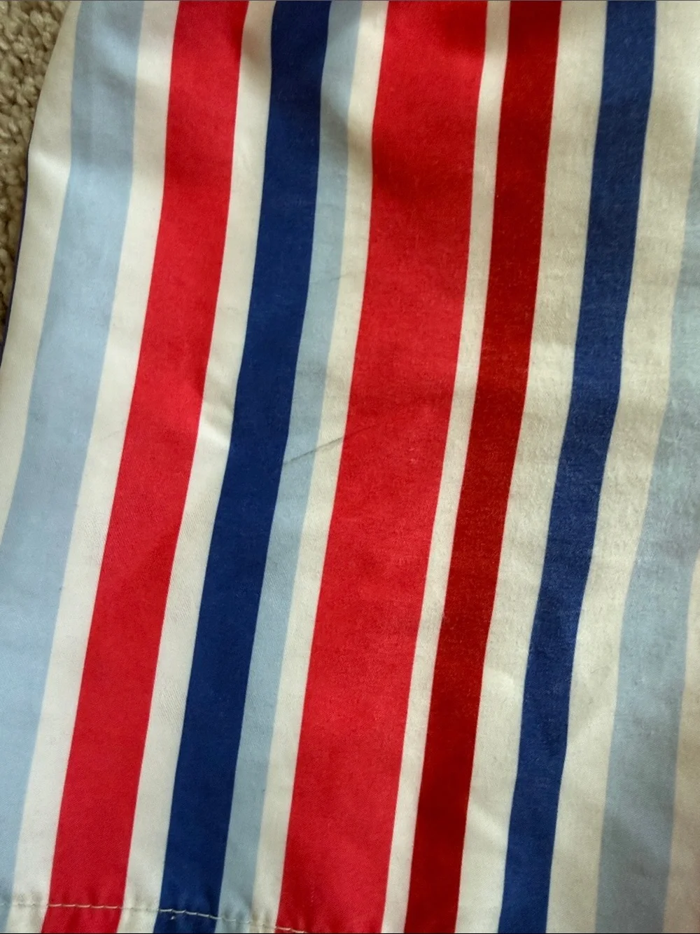 Boys 4T White Long-Sleeve Top with Red & Blue Stripe Swim Shorts - Patriotic